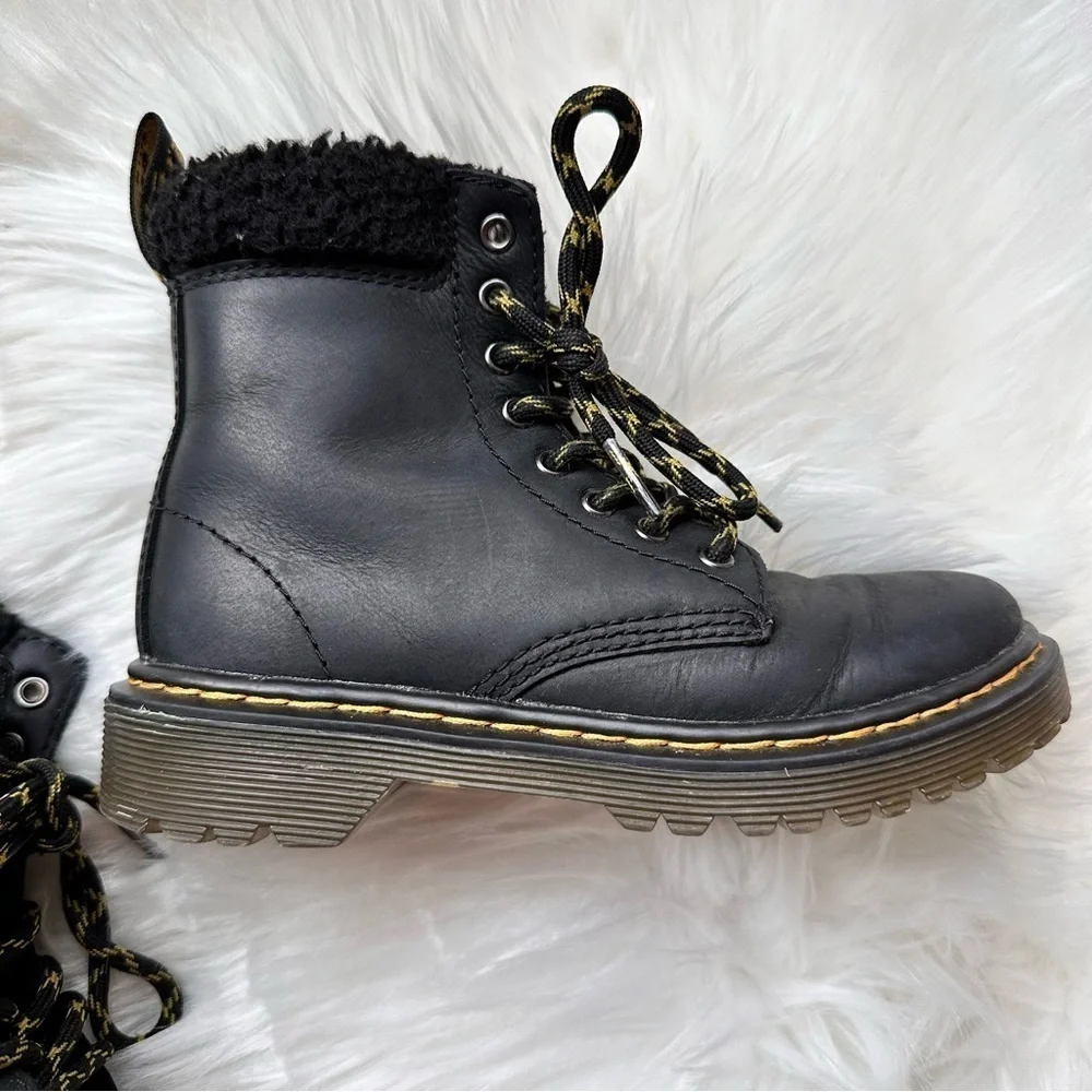 Dr.‎ Martens Unisex 1460 Collar J Black Leather Boots Size 12